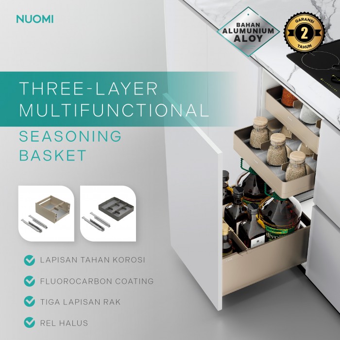 ENCANTO Three-Layer Multifunctional Seasoning Basket